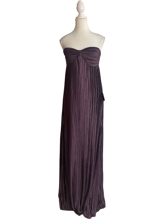 Lulus Dresses & Skirts - Lulus Whimsical Beauty Satin Pleated Plisse Strapless Maxi Dress Dark Purple